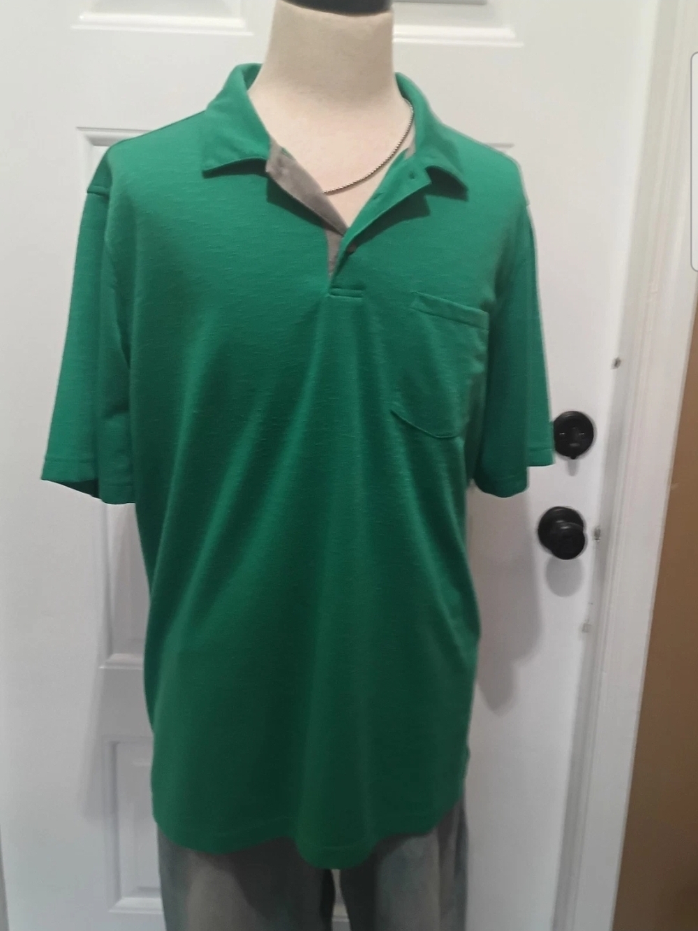 Eddie Bauer Green Polo Shirt 💚 XXL Casual Classic